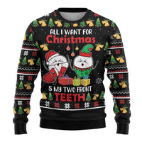 All I Want For Christmas Is My Two Front Teeth Ugly Christmas Sweater DT04 - Wonder Print Shop