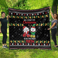 All I Want For Christmas Is My Two Front Teeth Quilt DT04 - Wonder Print Shop