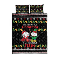 All I Want For Christmas Is My Two Front Teeth Quilt Bed Set DT04 - Wonder Print Shop