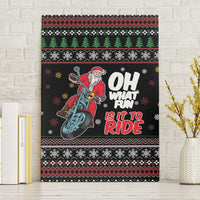 Santa And Motor Canvas Wall Art Santa Claus And Joy On A Motorcycle DT04 - Wonder Print Shop