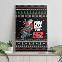 Santa And Motor Canvas Wall Art Santa Claus And Joy On A Motorcycle DT04 - Wonder Print Shop