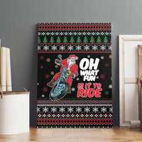 Santa And Motor Canvas Wall Art Santa Claus And Joy On A Motorcycle DT04 - Wonder Print Shop