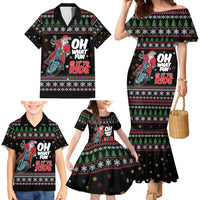 Santa And Motor Family Matching Mermaid Dress and Hawaiian Shirt Santa Claus And Joy On A Motorcycle DT04 - Wonder Print Shop