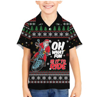Santa And Motor Family Matching Mermaid Dress and Hawaiian Shirt Santa Claus And Joy On A Motorcycle DT04 - Wonder Print Shop