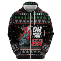 Santa And Motor Hoodie Santa Claus And Joy On A Motorcycle DT04 - Wonder Print Shop