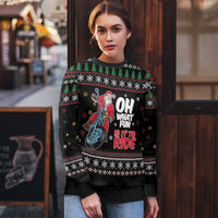 Santa And Motor Ugly Christmas Sweater Santa Claus And Joy On A Motorcycle DT04 - Wonder Print Shop