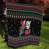 Santa And Motor Quilt Santa Claus And Joy On A Motorcycle DT04 - Wonder Print Shop