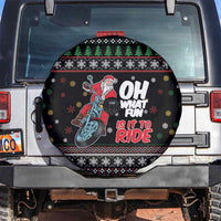 Santa And Motor Spare Tire Cover Santa Claus And Joy On A Motorcycle DT04 - Wonder Print Shop