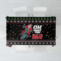 Santa And Motor Tablecloth Santa Claus And Joy On A Motorcycle DT04 - Wonder Print Shop