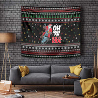 Santa And Motor Tapestry Santa Claus And Joy On A Motorcycle DT04 - Wonder Print Shop