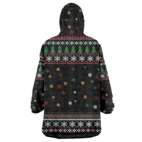 Santa And Motor Wearable Blanket Hoodie Santa Claus And Joy On A Motorcycle DT04 - Wonder Print Shop