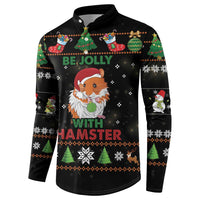 Merry Christmas Hamster Be Jolly Button Sweatshirt DT04 - Wonder Print Shop