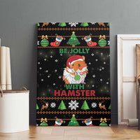 Merry Christmas Hamster Be Jolly Canvas Wall Art DT04 - Wonder Print Shop