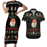 Merry Christmas Hamster Be Jolly Couples Matching Short Sleeve Bodycon Dress and Hawaiian Shirt DT04 - Wonder Print Shop
