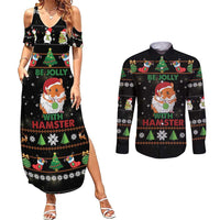 Merry Christmas Hamster Be Jolly Couples Matching Summer Maxi Dress and Long Sleeve Button Shirt DT04 - Wonder Print Shop