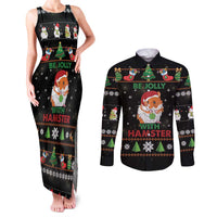 Merry Christmas Hamster Be Jolly Couples Matching Tank Maxi Dress and Long Sleeve Button Shirt DT04 - Wonder Print Shop