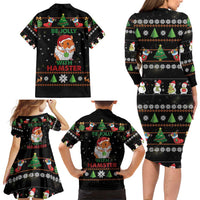 Merry Christmas Hamster Be Jolly Family Matching Long Sleeve Bodycon Dress and Hawaiian Shirt DT04 - Wonder Print Shop