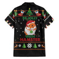 Merry Christmas Hamster Be Jolly Family Matching Off The Shoulder Long Sleeve Dress and Hawaiian Shirt DT04 - Wonder Print Shop