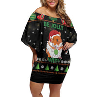 Merry Christmas Hamster Be Jolly Family Matching Off Shoulder Short Dress and Hawaiian Shirt DT04 - Wonder Print Shop