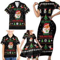Merry Christmas Hamster Be Jolly Family Matching Short Sleeve Bodycon Dress and Hawaiian Shirt DT04 - Wonder Print Shop