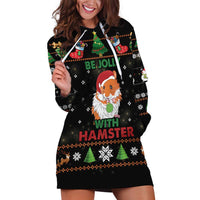 Merry Christmas Hamster Be Jolly Hoodie Dress DT04 - Wonder Print Shop