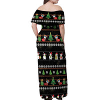 Merry Christmas Hamster Be Jolly Off Shoulder Maxi Dress DT04 - Wonder Print Shop