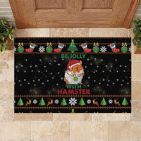 Merry Christmas Hamster Be Jolly Rubber Doormat DT04 - Wonder Print Shop