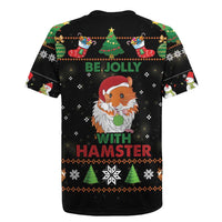 Merry Christmas Hamster Be Jolly Rugby Jersey DT04 - Wonder Print Shop
