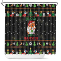 Merry Christmas Hamster Be Jolly Shower Curtain