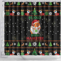 Merry Christmas Hamster Be Jolly Shower Curtain