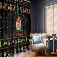 Merry Christmas Hamster Be Jolly Window Curtain DT04 - Wonder Print Shop