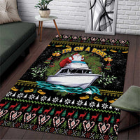 Santa On A Boat Area Rug Christmas Gifts DT04 - Wonder Print Shop