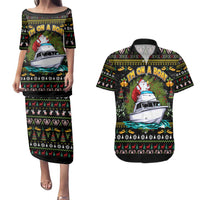 Santa On A Boat Couples Matching Puletasi and Hawaiian Shirt Christmas Gifts DT04 - Wonder Print Shop