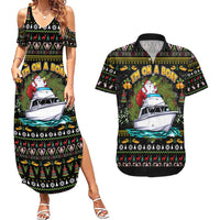 Santa On A Boat Couples Matching Summer Maxi Dress and Hawaiian Shirt Christmas Gifts DT04 - Wonder Print Shop