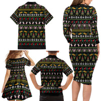 Santa On A Boat Family Matching Long Sleeve Bodycon Dress and Hawaiian Shirt Christmas Gifts DT04 - Wonder Print Shop