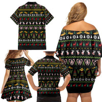 Santa On A Boat Family Matching Off Shoulder Short Dress and Hawaiian Shirt Christmas Gifts DT04 - Wonder Print Shop