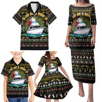 Santa On A Boat Family Matching Puletasi and Hawaiian Shirt Christmas Gifts DT04 - Wonder Print Shop