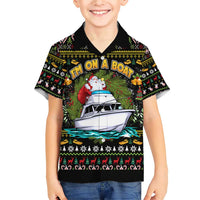 Santa On A Boat Family Matching Short Sleeve Bodycon Dress and Hawaiian Shirt Christmas Gifts DT04 - Wonder Print Shop