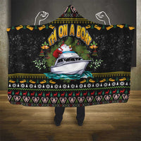 Santa On A Boat Hooded Blanket Christmas Gifts