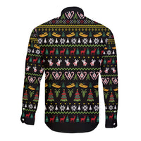 Santa On A Boat Long Sleeve Button Shirt Christmas Gifts DT04 - Wonder Print Shop