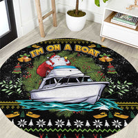 Santa On A Boat Round Carpet Christmas Gifts