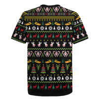 Santa On A Boat Rugby Jersey Christmas Gifts DT04 - Wonder Print Shop