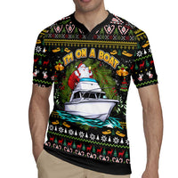 Santa On A Boat Rugby Jersey Christmas Gifts DT04 - Wonder Print Shop