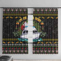 Santa On A Boat Window Curtain Christmas Gifts DT04 - Wonder Print Shop