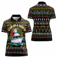 Santa On A Boat Women Polo Shirt Christmas Gifts DT04 - Wonder Print Shop