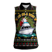 Santa On A Boat Women Sleeveless Polo Shirt Christmas Gifts DT04 - Wonder Print Shop