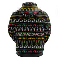 Santa On A Boat Zip Hoodie Christmas Gifts DT04 - Wonder Print Shop