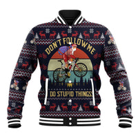 Santa Claus On Mountain Bike Baseball Jacket Christmas Gifts DT04 - Wonder Print Shop