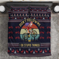 Santa Claus On Mountain Bike Bedding Set Christmas Gifts DT04 - Wonder Print Shop