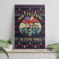Santa Claus On Mountain Bike Canvas Wall Art Christmas Gifts DT04 - Wonder Print Shop